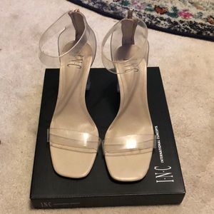 INC clear heels size 7
